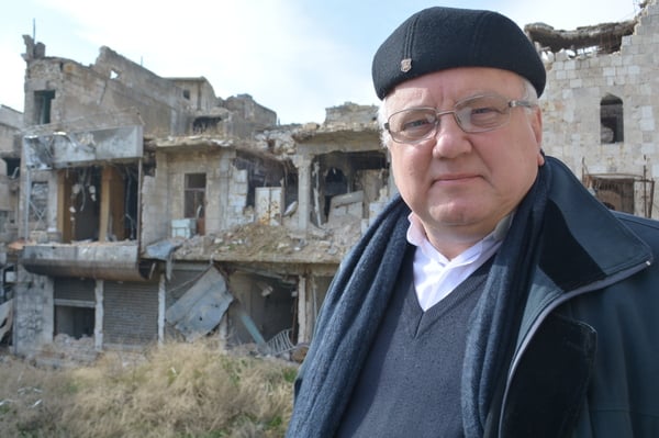 Msgr. Halemba in Aleppo, Syria (2017)