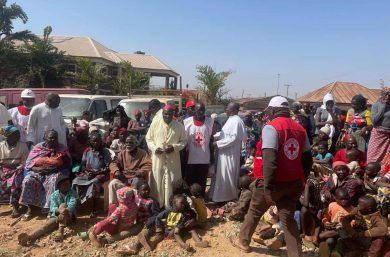 Clergy looking after people in IDP camps in Pankshin Diocese  after the Christmas 2023 massacre in Bokkos, Plateau State, Nigeria