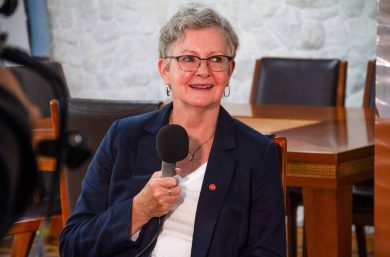 Regina Lynch (Executive President of ACN International) during her visit at the Brazilian National Office in Sao Paulo, Brazil August 2023